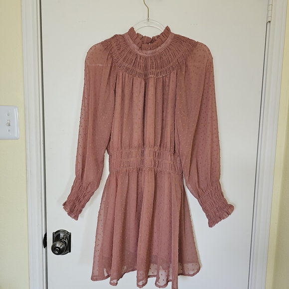 HYFVE Dusty Rose Ruffle Dress - Picture 1 of 6